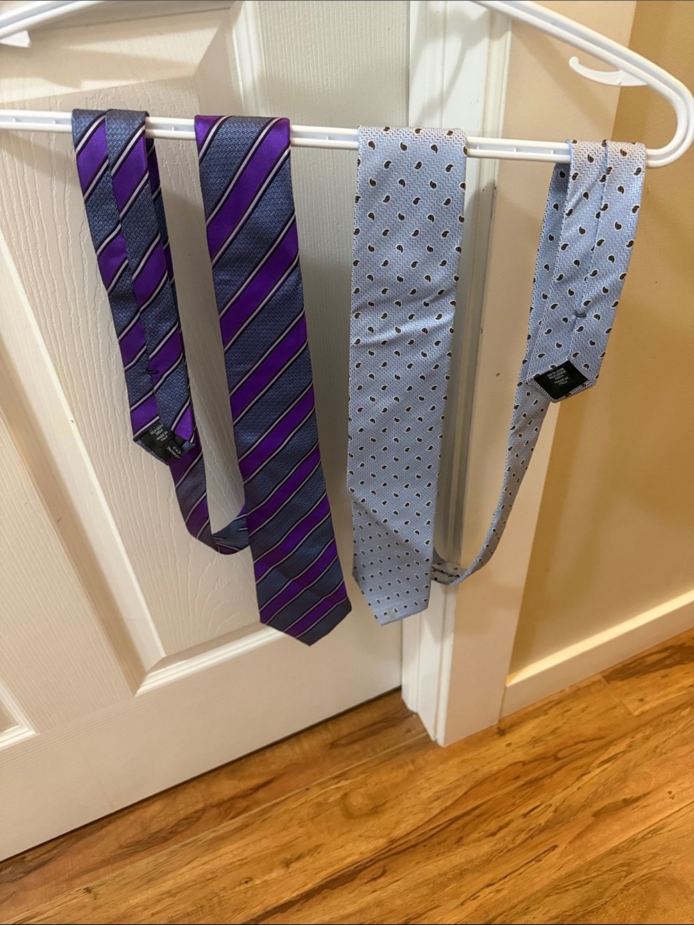 Ermenegildo Zegna Purple and Gray Striped Men’s Tie